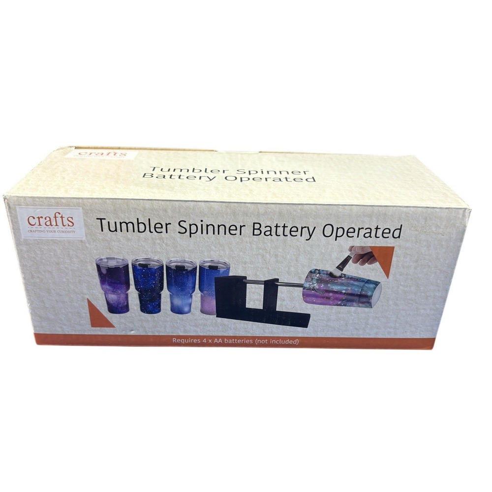 Crafts Tumbler Spinner Battery Operated DIY Cup Turner Epoxy Glitter New